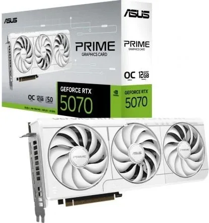 Tarjeta Gráfica Asus Prime GeForce RTX 5070 White OC Edition/ 12GB GDDR7