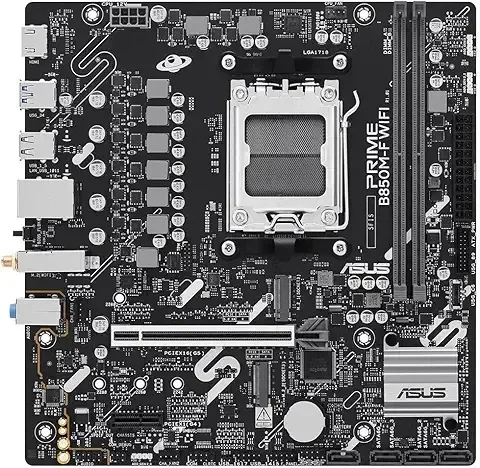 PLACA ASUS PRIME B850M-F WIFI,AMD,AM5,B850,2DDR5,128GB,1HDMI,4SATA3+2M.2,GBLAN+WIFI6+BT5.3,5USB3.2,MATX