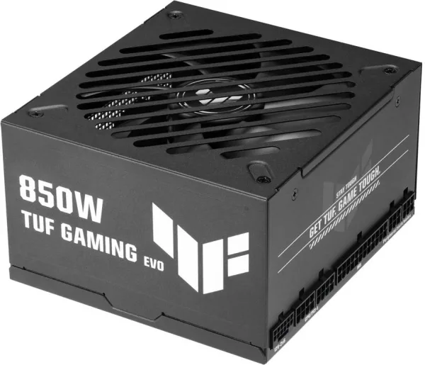 FUENTE ALIMENTACION ASUS TUF-GAMING-850G-EVO,850W, 80+ GOLD, ATX 3.0 COMPATIBLE, MILITARY-GRADE COMPONENTS, DUAL BALL BEARING, AXIAL-TECH FAN, PCB COATING, 10 YEAR WARRANTY)
