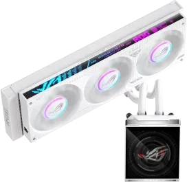 ASUS ROG STRIX SLC IV 360 ARGB LCD WHT Procesador Kit de refrigeración líquida 12 cm Blanco 1 pieza(s)