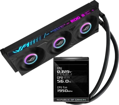 ASUS ROG Strix LC IV 360 ARGB LCD Procesador Kit de refrigeración líquida 12 cm Negro