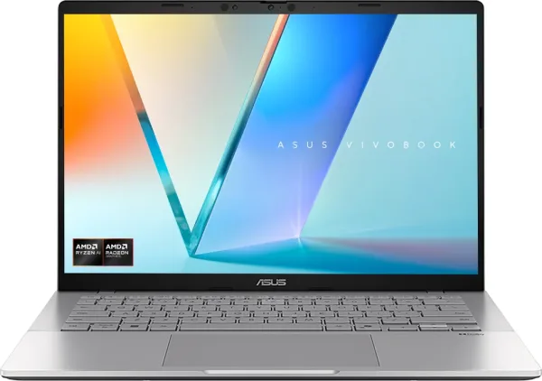 Portatil Asus Vivobook S14 M3407Ga-Sf010 Ai R7 445 16GB 512GB 14"OLED Fdos Plata