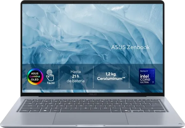 Portatil asus zenbook 14 OLED ux3480aa - su535w u7 - 355 -  24gb -  SSD 512gb -  14 pulgadas -  w11h