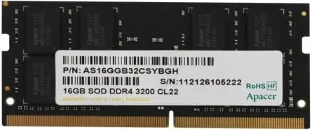 Memoria RAM Apacer ES.16G21.PSH 16GB/ DDR4/ 3200MHz/ 1.2V/ CL22/ SODIMM