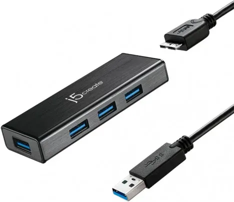 J5CREATE JUH340 MINI HUB USB 3.0 4 PUERTOS