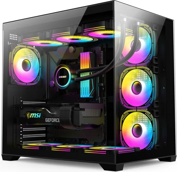 Caja Semitorre Atx Zaah A-RGB Negro Bitfenix