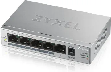 Zyxel GS1005HP No administrado Gigabit Ethernet (10/100/1000) Energía sobre Ethernet (PoE) Plata