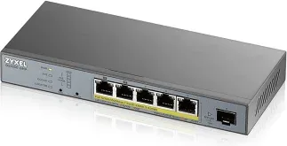 Zyxel GS1350-6HP-EU0101F switch Gestionado L2 Gigabit Ethernet (10/100/1000) Energía sobre Ethernet (PoE) Gris