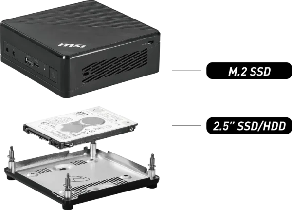Adaptador hdd para mini ordenador msi cubi n 8gl ms - b17111 negro