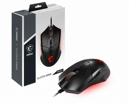 MSI Clutch GM08 ratón Ambidextro USB tipo A Óptico 4200 DPI