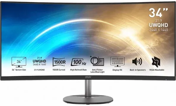 Monitor Msi Pro Mp341Cq