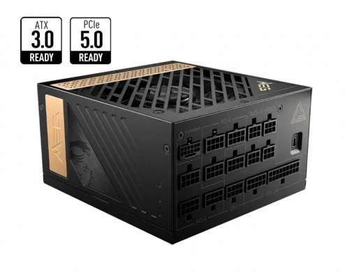 MSI MEG AI1300P PCIE5 unidad de fuente de alimentación 1300 W 24-pin ATX ATX Negro
