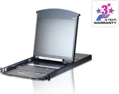 Secomp 14016877 interruptor KVM Negro, Metálico