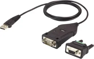 Aten UC485 adaptador de cable USB A DB-9 Negro