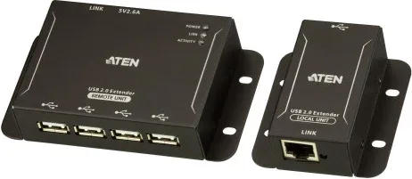 Aten Extensor USB 2.0 por Cat 5 con Hub de Cuatro Puertos (Hasta 50 M) (Uce3250-At-G)(Cp5)