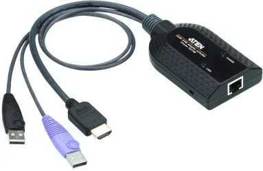 Aten KA7188 cable para video, teclado y ratón (kvm) Negro