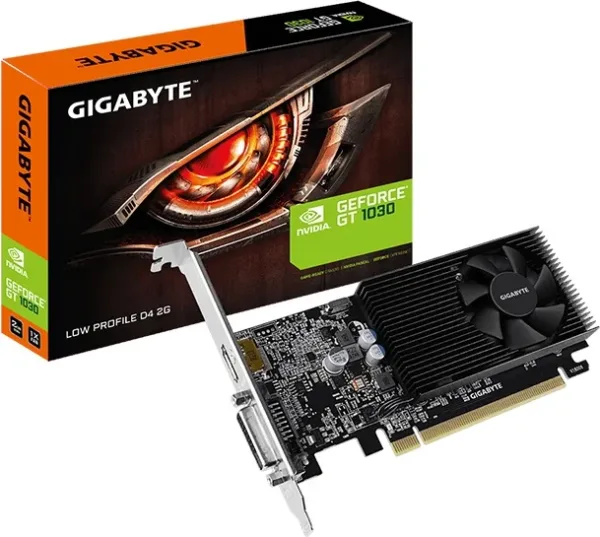 Tarjeta Gráfica Gigabyte GeForce GT 1030 D4 2G/ 2GB GDDR4/ Compatible con Perfil Bajo