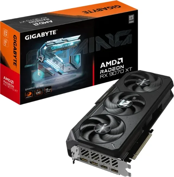 Tarjeta Gráfica Gigabyte Radeon RX 9070 XT Gaming OC/ 16GB GDDR6