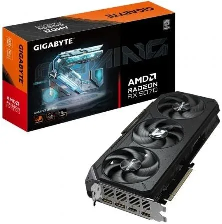 Tarjeta Gráfica Gigabyte Radeon RX 9070 Gaming OC/ 16GB GDDR6