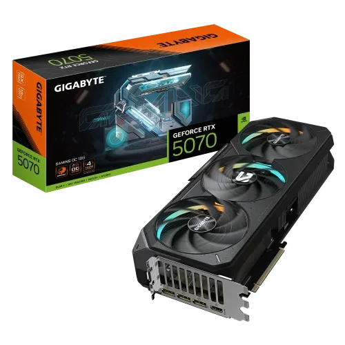 GIGABYTE GeForce RTX 5070 Ti GAMING OC 16G Tarjeta Gráfica - 16GB GDDR7, 256 bits, PCI-E 5.0, XXXX MHz Core Clock, 3 x DP 2.1a, 1 x HDMI 2.1b, NVIDIA DLSS 4, GV-N507TGAMING OC-16GD
