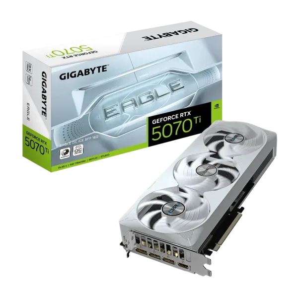 Tarjeta Gráfica Gigabyte GeForce RTX 5070Ti Eagle OC ICE SFF/ 16GB GDDR7