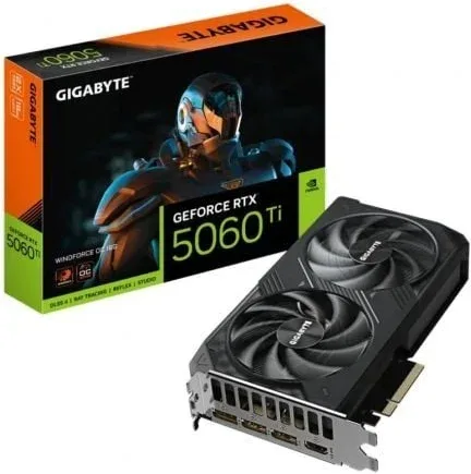 Tarjeta Gráfica Gigabyte GeForce RTX 5060 Ti WindForce OC/ 16GB GDDR7