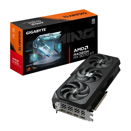 GIGABYTE Radeon RX 9070 XT GAMING 16G Tarjeta gráfica - 16 GB GDDR6, 256 bits, PCI-E 5.0, Frecuencia del núcleo 2970 MHz, 2 x DisplayPort 2.1a, 2 x HDMI 2.1b, GV-R9070XTGAMING-16GD