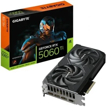Tarjeta Gráfica Gigabyte GeForce RTX 5060 Ti WindForce/ 16GB GDDR7