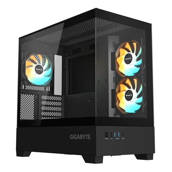 Gigabyte Aorus Caja Semitorre C201 Panoramic Black