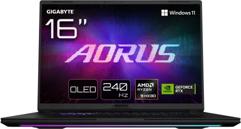 GIGABYTE AORUS MASTER 16 Gaming Laptop - 16.0“, 240Hz OLED, AMD Razen 9 9955X3D, NVIDIA RTX 5090 GPU, 32GB DDR5 5600MHz, 1TB SDD, Win 11 Home, 2 Year Warranty, AORUS MASTER 16 6ZJM6ESE64SH