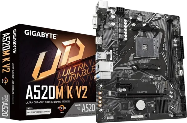 Gigabyte A520M K V2 placa base AMD A520 Zócalo AM4 micro ATX