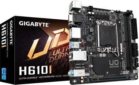 Placa Gigabyte H610I,Intel,1700,H610,2Ddr5,128GB,VGA+HDMI+2Dp,Gblan,4Sata3+1M.2,4Usb3.2,M-Itx