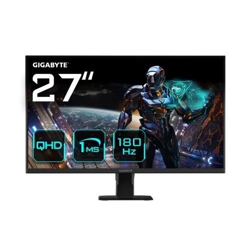 GIGABYTE GS27QA 27" Monitor de Juego QHD - 2560 x 1440 (QHD), 180Hz, 1ms, 300 cd/m2, FreeSync, HDR Ready, HDMI 2.0, DisplayPort 1.4
