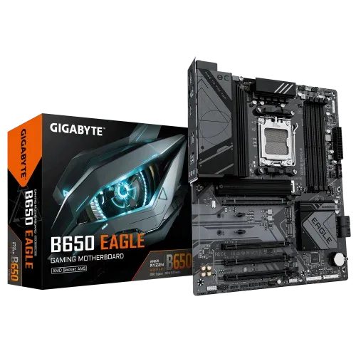 Placa Gigabyte B650 Eagle,Amd,Am5,B650,4Ddr5,256Gb,HDMI+Dp,4Sata3+3M.2,Gblan,4Usb3.2+2Type-C,Atx
