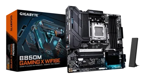 GIGABYTE B850M GAMING X WIFI6E Placa Base - Procesadores AMD Ryzen Serie 9000, VRM Digital 10+2+2 fases, hasta 8200MHz DDR5 (OC), 1xPCIe 5.0 + 1xPCIe 4.0 M.2, LAN 2.5, WiFi 6E, USB 3.2 Gen 2.