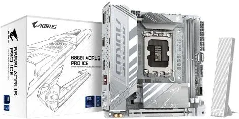 Placa Gigabyte B860I Aorus Pro Ice,Intel,1851,B860,2Ddr5,128GB,1Hdmi+1Dp+1Usb4,2Sata+2M.2,2.5Gbe+Wifi7+Bt5.4,5Usb3.2,M-Itx