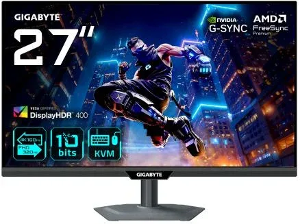 Monitor Gigabyte 27" M27Up,Ss IPS,3840X2160 (UHD),0.155Pp,1000:1,1Ms,160Hz,2Hdmi+1Dp+4Usb3.2+USB-C,Altavoces