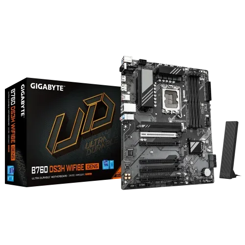 Placa Gigabyte B760 Ds3H Wf6E Gen5,Intel,1700,B760,4Ddr5,256Gb,HDMI+Dp,4Sata+2M.2,Gblan+Wifi6E+Bt5.3,3Usb3.2+2Usb-C,Atx