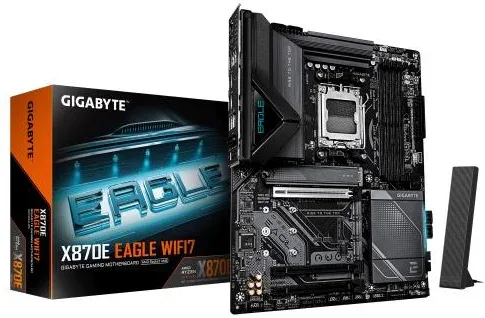 Placa Gigabyte X870E Eagle Wifi7,Amd,Am5,X870E,4Ddr5,256GB,1Hdmi+2Usb4,4Sata3+4M.2,5Gbe+Wifi7+Bt5.4,8Usb3.2,Atx