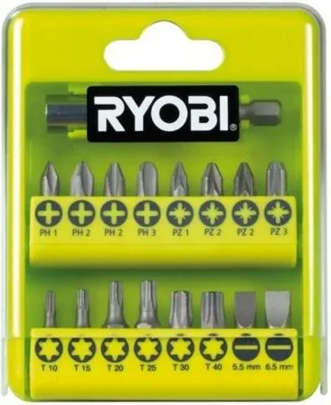 Estuche de 21 Puntas para Atornillar Ryobi RAK17SD