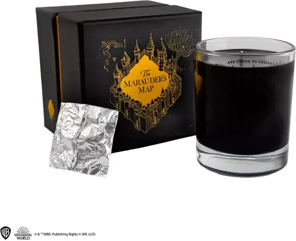 Vela mapa del merodeador y collar cinereplicas harry potter