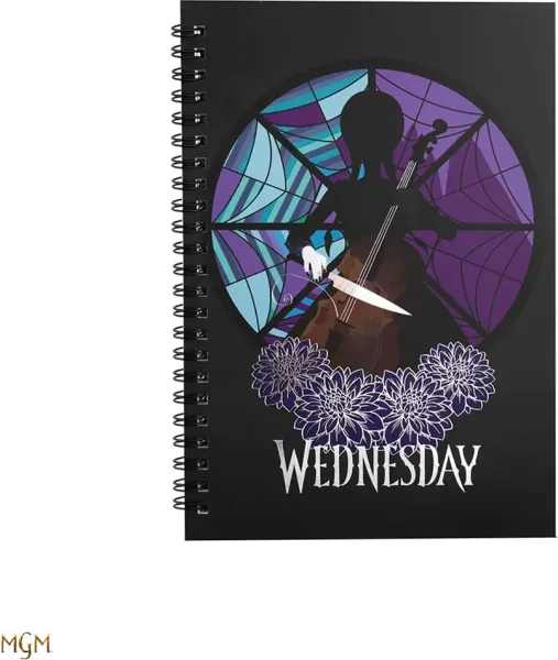 Libreta cinereplicas wednesday addams -  miercoles y violonchelo