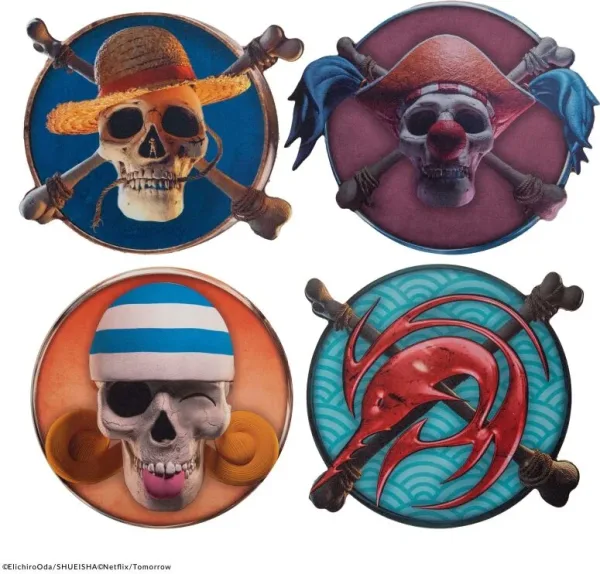 Set 4 posavasos cinereplicas one piece #1