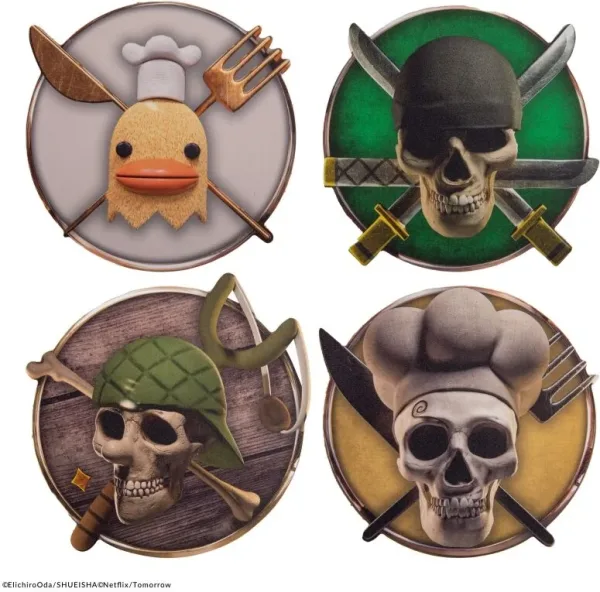 Set 4 posavasos cinereplicas one piece #2