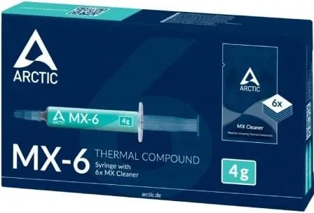 Pasta Térmica Arctic MX-6/ 4g/ Incluye 6 Toallitas