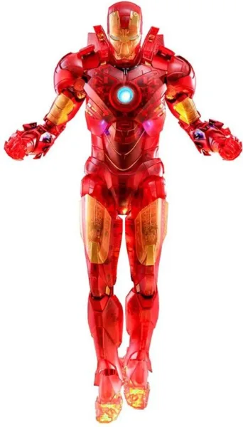 Figura hot toys marvel avengers vengadores iron man 2 mm 1 - 6 iron man mark iv version holografica 2020 toy fair exclusivo 30 cm