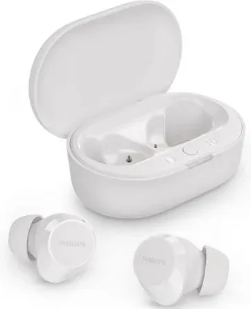 Auriculares Bluetooth Philips TAT1209 con estuche de carga/ Autonomía 6h/ Blancos