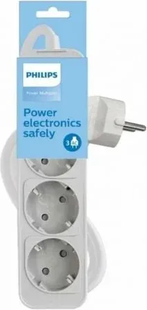 Regleta con Interruptor Philips CHP2134W/12/ 3 Tomas de corriente/ Cable 1.5m/ Blanco