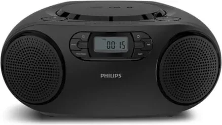Radio CD Philips TAZ2000B/ 3W RMS/ con Cable/ con Pilas/ Negra