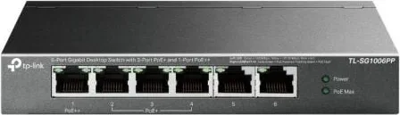 Switch TP-Link TL-SG1006PP 6 Puertos/ RJ-45 10/100/1000/ PoE++